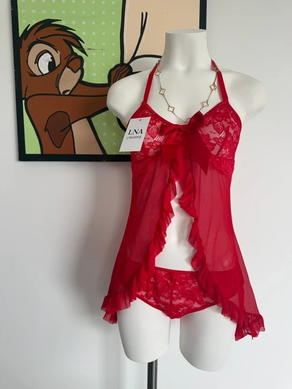 Nuisette dos nu Rouge Taille XL