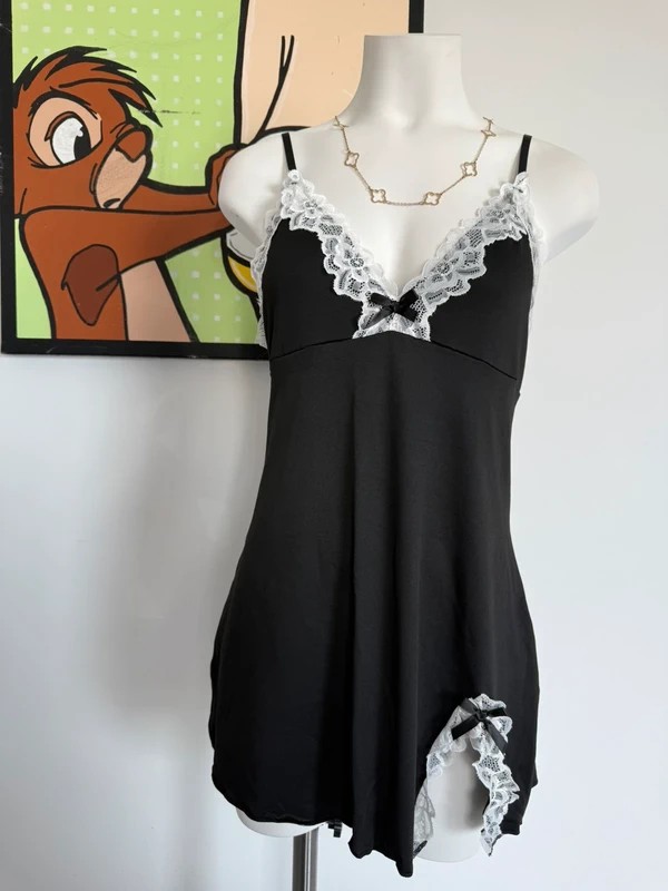 Nuisette Femme Sexy Noir et Blanche Taille M