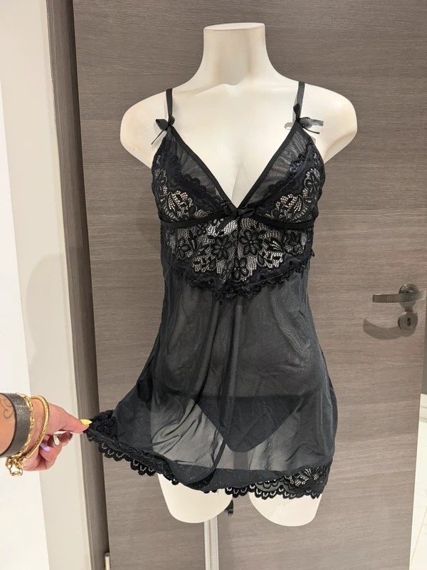 Nuisette Noir 2 pièces Sexy Taille L