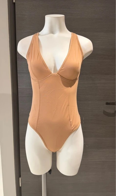 Body beige/abricot Dos Sexy Croisé XL