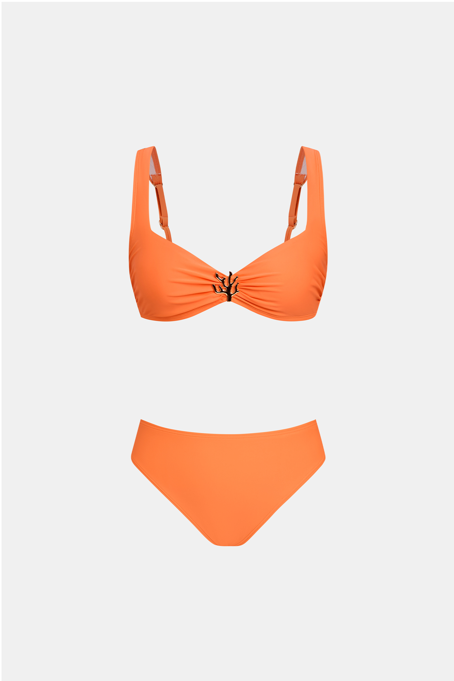 Bikini orange bas taille moyenne