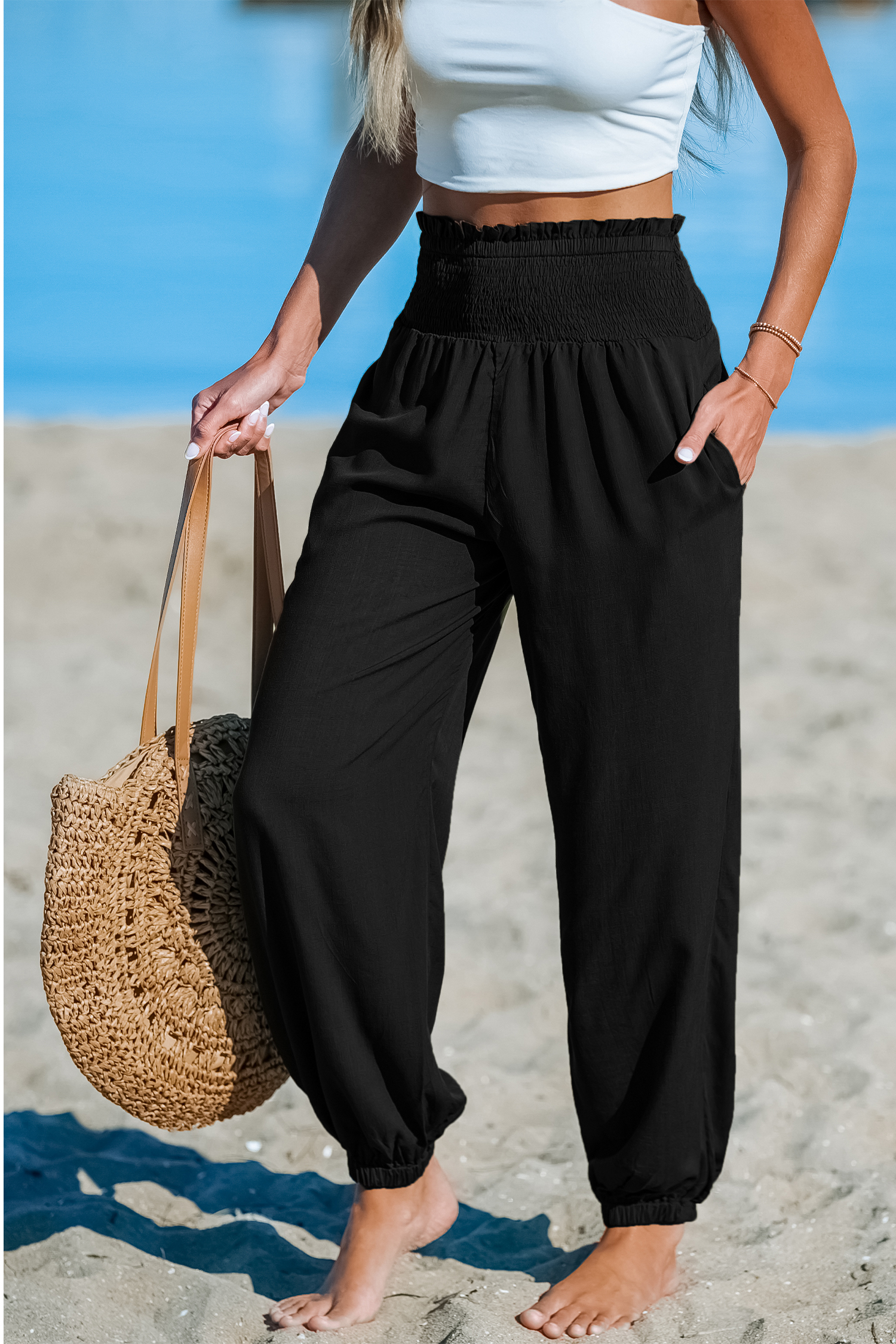Pantalon noir jambe fuselée